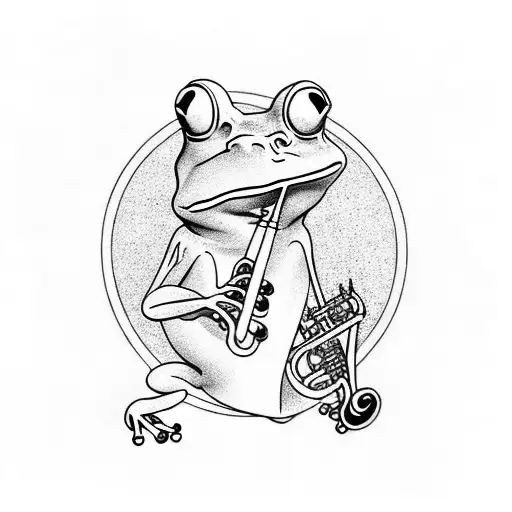 Frog Playing Trumpet