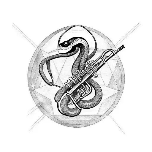 Snake Playing Trumpet