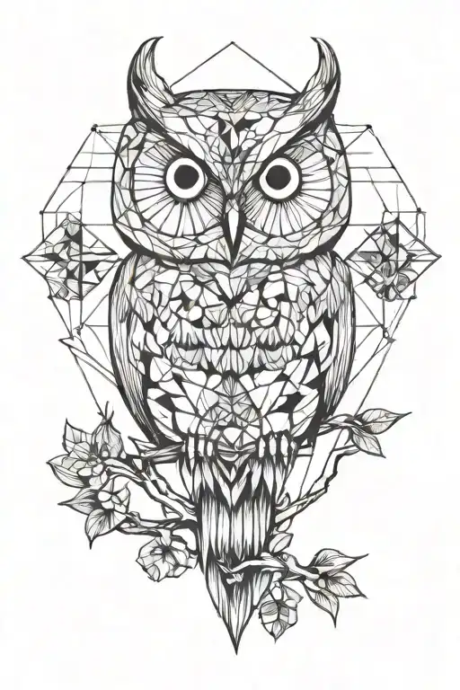 Owl And Heart Intertwined