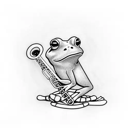 Frog Playing Trumpet