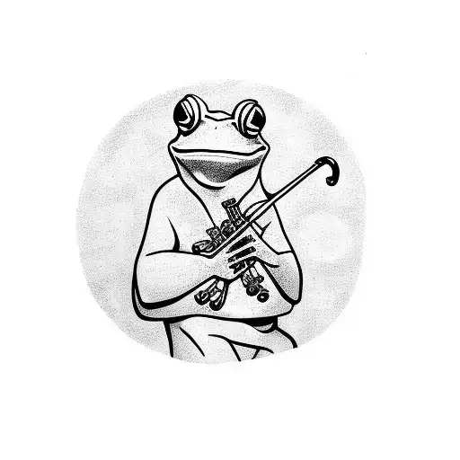 Frog Playing Trumpet