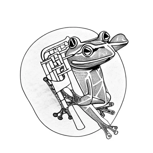 Frog Playing Trumpet