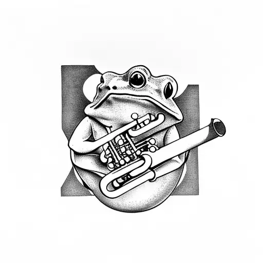 Frog Playing Trumpet