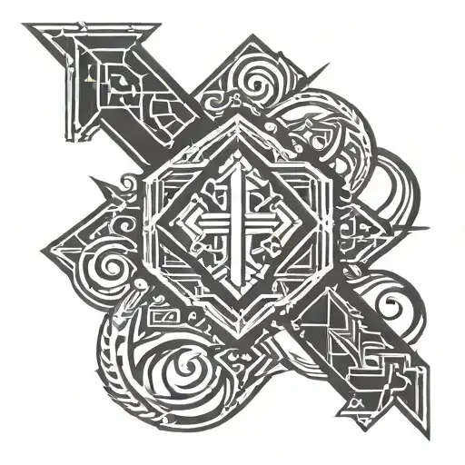 Hustler Life Cross Symbol