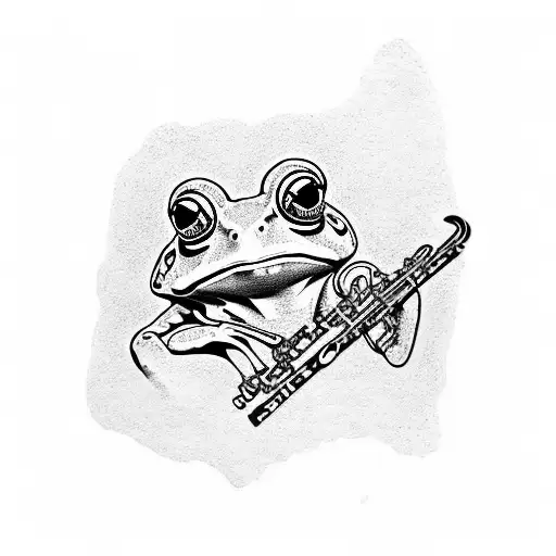 Frog Playing Clarinet