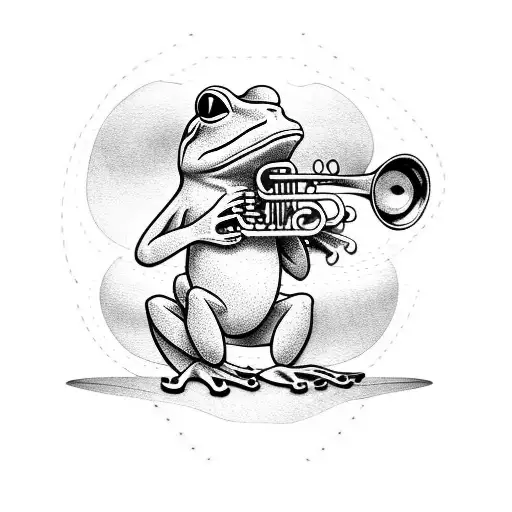 Frog Playing Trumpet