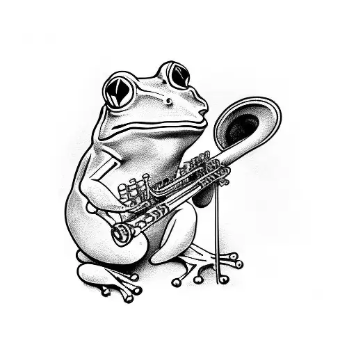 Frog Playing Trumpet