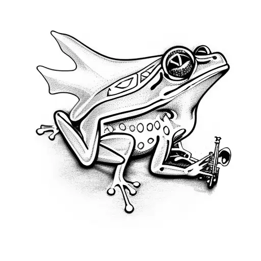 Funky Frog Playing Trumpet