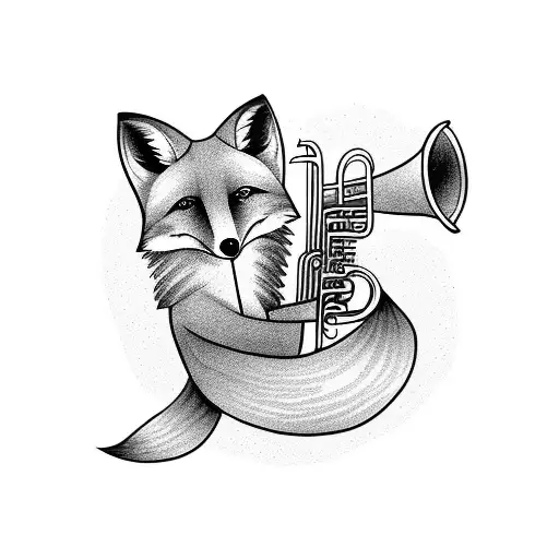Fox Playing Trumpet