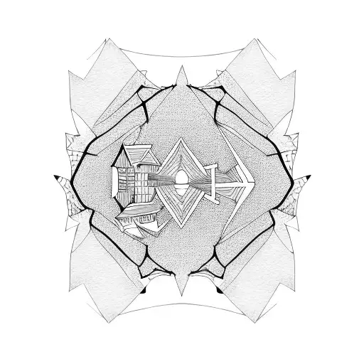 Abstract Pattern Of Suits And Houses