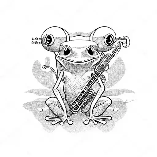 Frog Playing Clarinet
