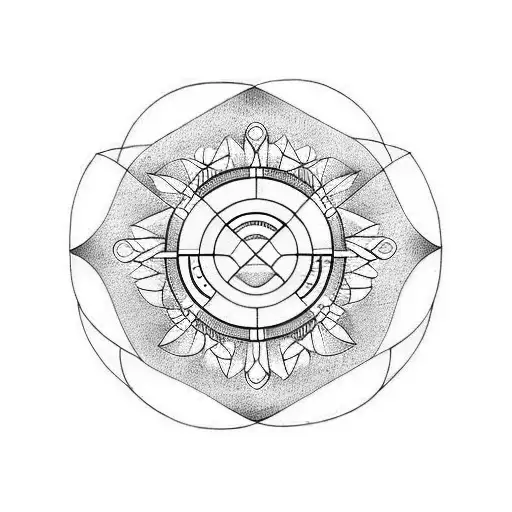 Circle With A Japanese Sign Inside