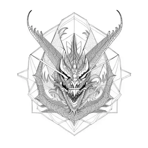 A Dragon Made Entirely Out Of Mathematical Symbols