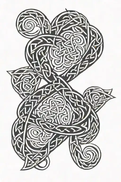 Celtic Heart Knot Design Incorporating
