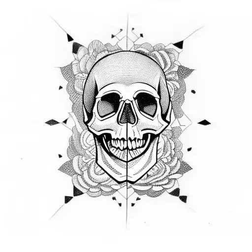 Skull With Madella Pattern Surrounding It