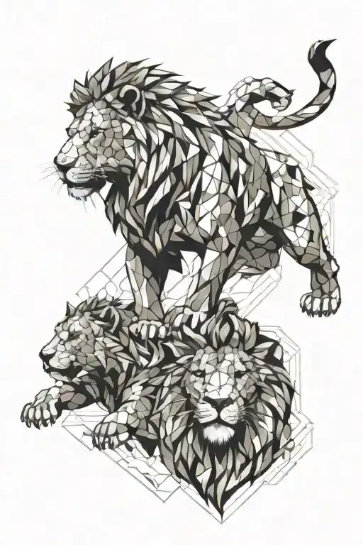 Kickboxer Lion With Family