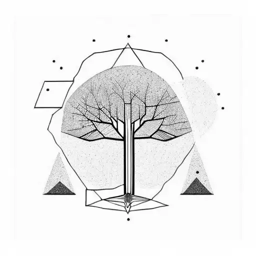 Geometric Minimalist Tree For Ribs