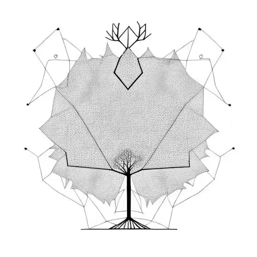 Geometric Minimalist Tree For Ribs