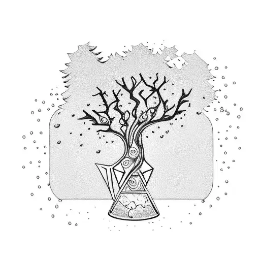 Pouring Coffee Overflowing Onto Tree