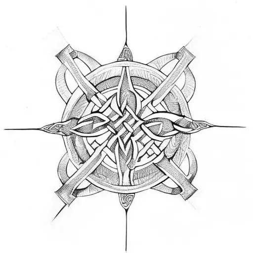 Celtic Crown Of Bone And Blade