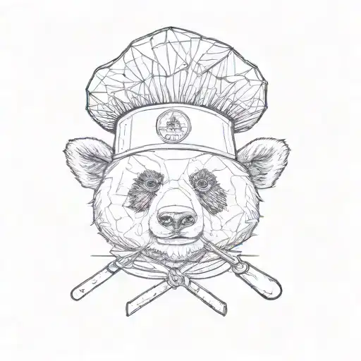 A Panda Bear In A Chef's Hat