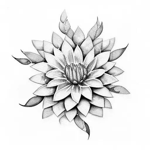 Watercolor Protea Flower With Paint Brush