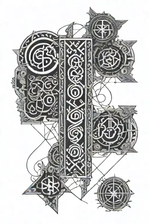 Norse Mythology Runes And Black Bands
