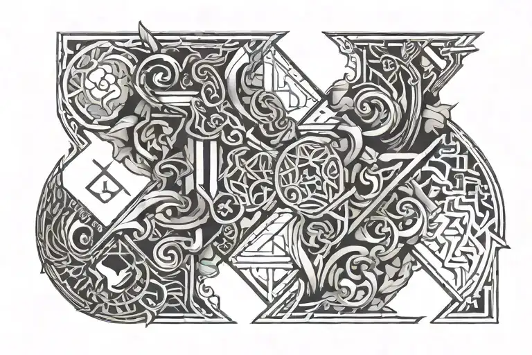 Skyrim Hand Tattoo Design