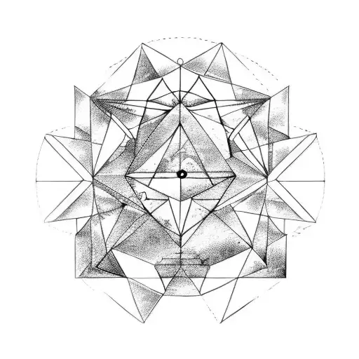 Triangle With Piscis Libra Zodiac Simbol