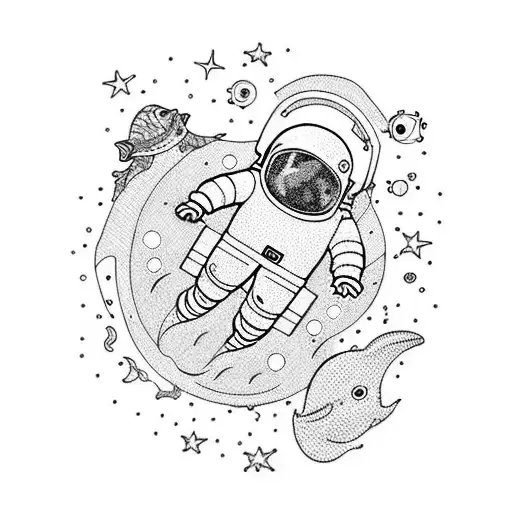 Astronaut Under The Sea
