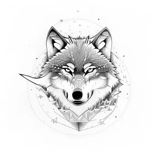 Wolf Howling At The Moon At The Top Of A Waterfall With A Forest Of Conifers