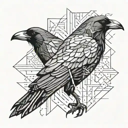 Crow With Opened Beak