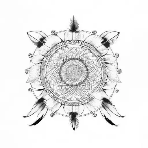 Dreamcatcher With Seven Feathers