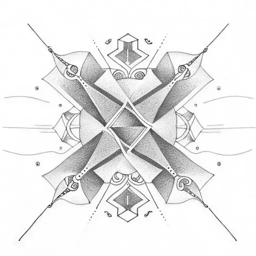 A Minimalist Tattoo Of A Libra Symbol Surrounded By Delicate Dotwork To Represent Equilibrium