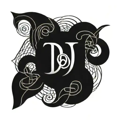 D A Initial With Love And Eternal Symbol Intertwined