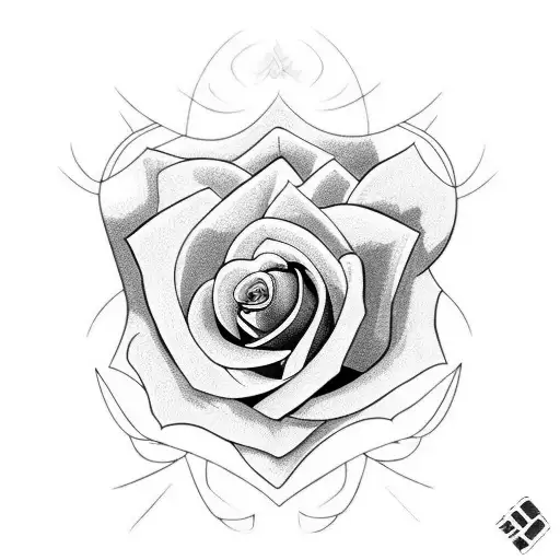 Rose With Cross & Fire