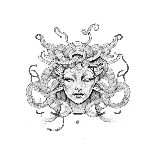 Watercolor Medusa