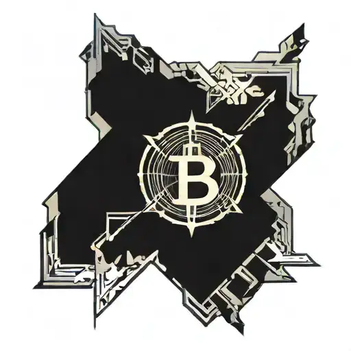 A Roman Leaf Crown With A Small Bitcoin Symbol On Top And A Bigger Cross In The Middle