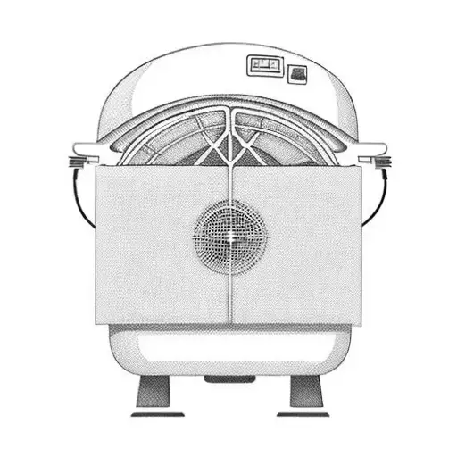 An Air Conditioner Unit Surrounded By Tropical Beach Elements