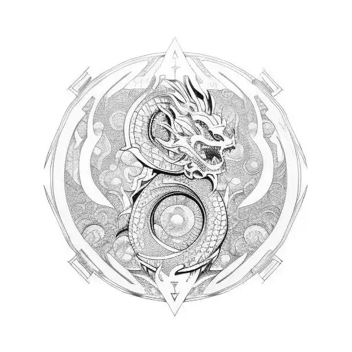 Japanese Dragon Futuristic