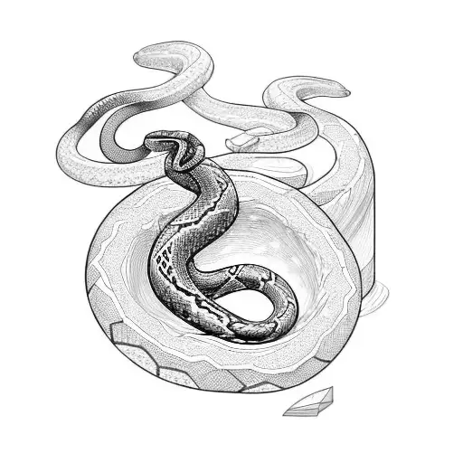 A Snake Slithering Through A Mountain Range