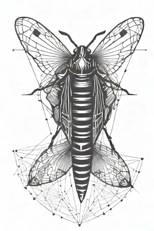 A Moth With Lines Like Lightning Coming From It