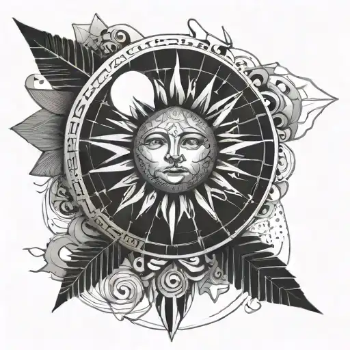 Sun And Moon On The Forearms
