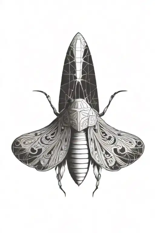 Moth With A Half Moon For A Head