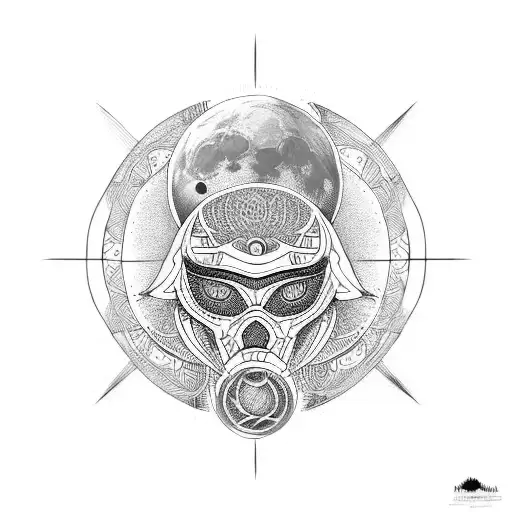 Black Moon Mystical Lines