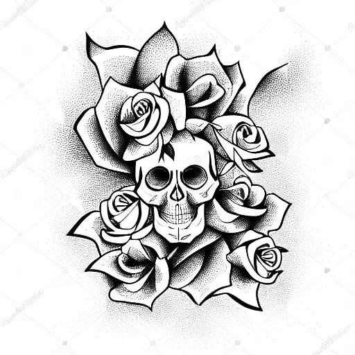 Skull And Roses