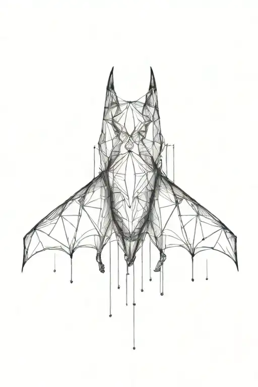 Bat With A Noose Ink Splatter