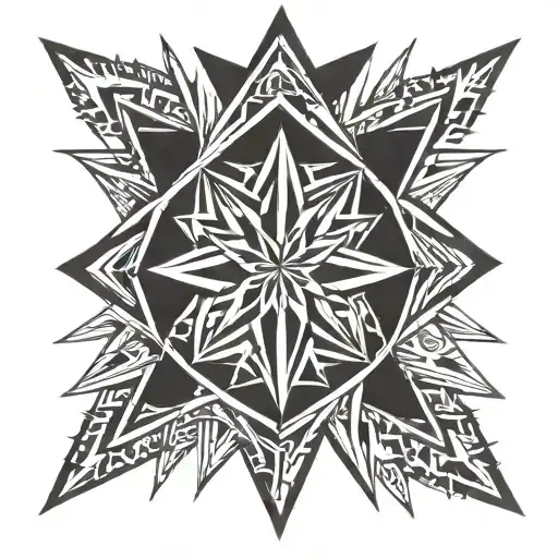 Eight Pointed Star And Heart