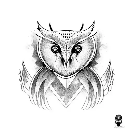 Barn Owl With Grim Reaper