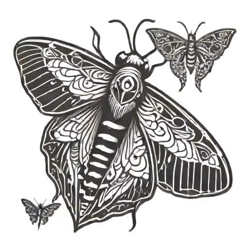 Moth Tattoo Design